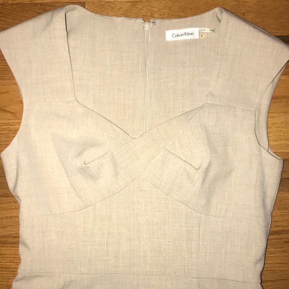 Tan Calvin Klein Midi Dress - Picture 2 of 7